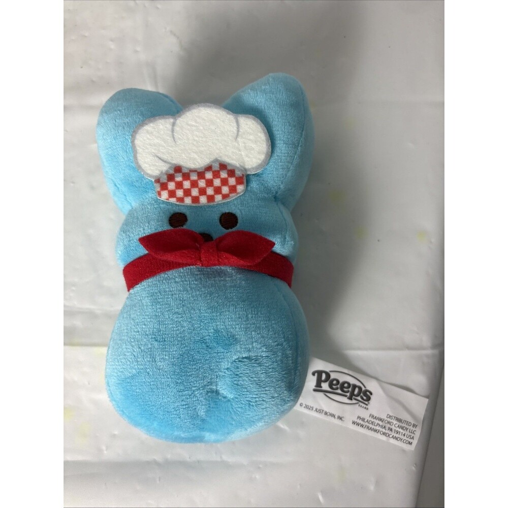 Peeps Blue Bunny Chef Edition Plush 6"